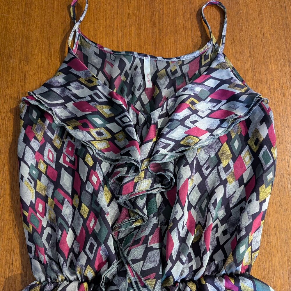 Satin Geometric Blouse